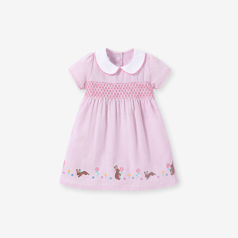 Bunny Meadow Smocked Baby Dress