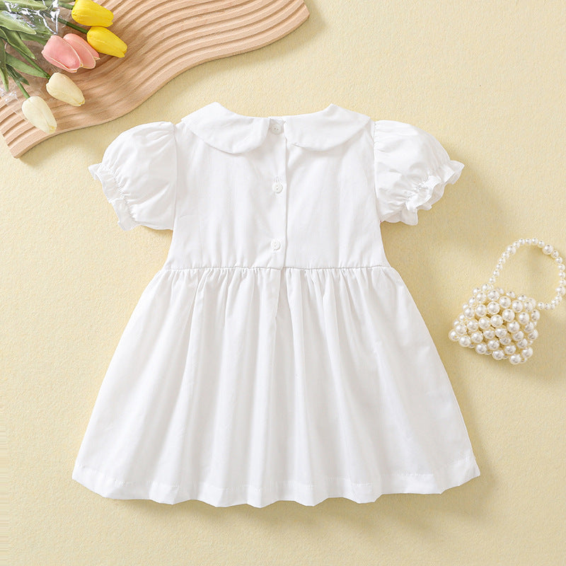 Premium Cotton white Baby Girl Dress