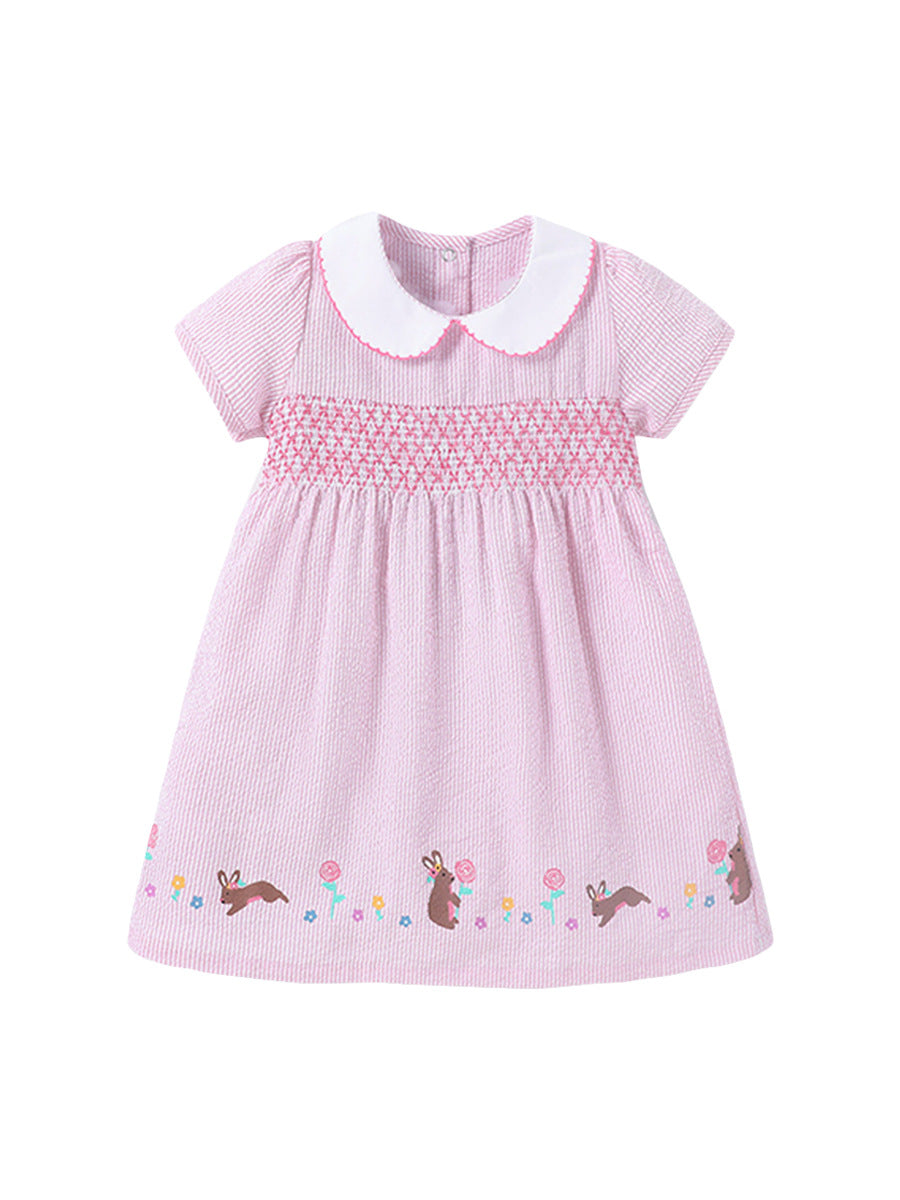 Bunny Meadow Smocked Baby Dress