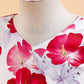 Girls Elegant Floral Party Dress – Red & White