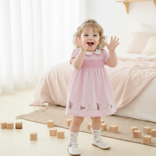 Bunny Meadow Smocked  Dress