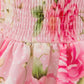 Blossom Dreams Pink Floral Ruffle Dress for Girls