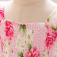 Blossom Dreams Pink Floral Ruffle Dress for Girls
