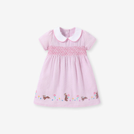 Bunny Meadow Smocked Baby Dress