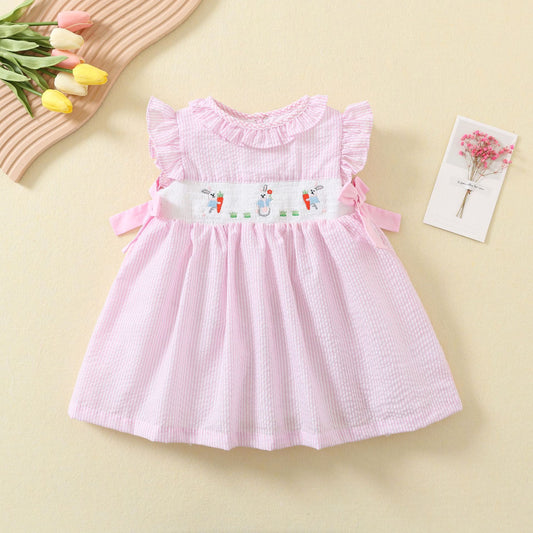 Pink Bunny Cotton Dress