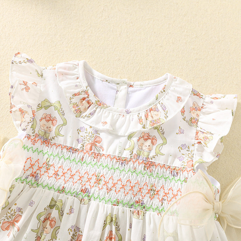 Soft Cotton  garden Ruffle Dress for Girls