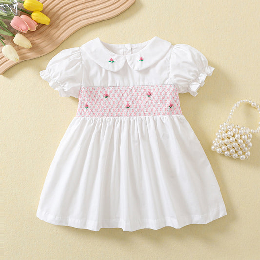 Premium Cotton white Baby Girl Dress