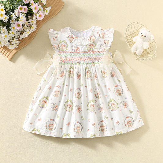 Soft Cotton  garden Ruffle Dress for Girls