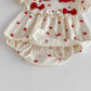 Strawberry Ruffle Baby Romper