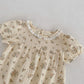 Vintage Floral Baby Dress with Lace Collar